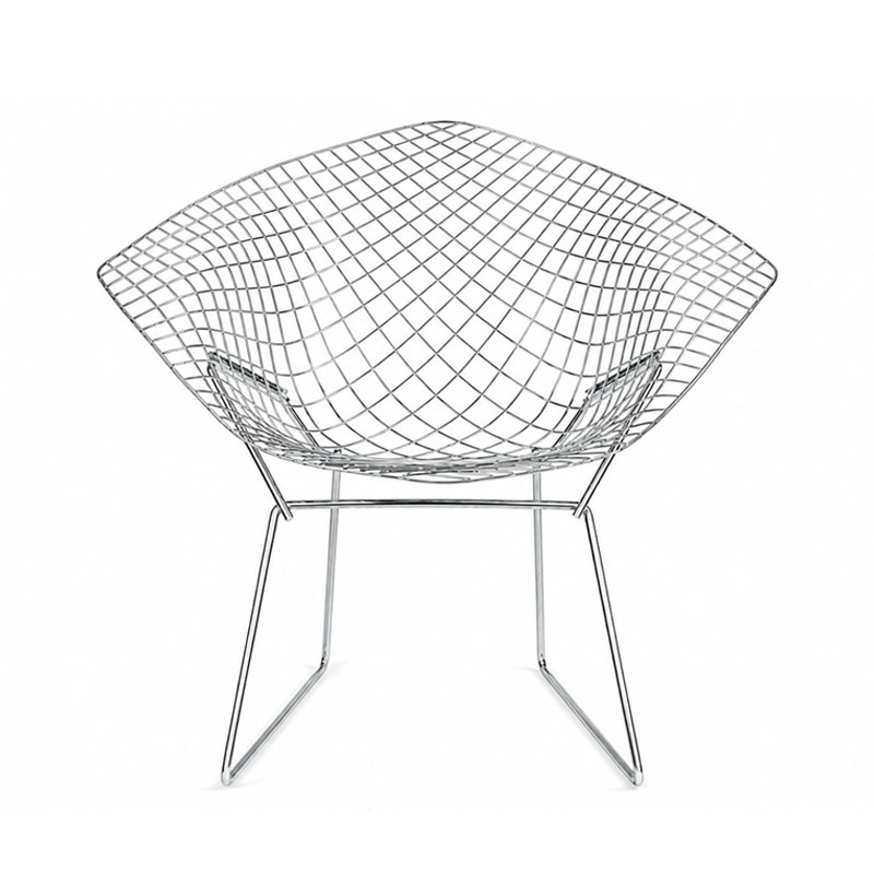Angers Nantes Paris Bordeaux Rennes Tours Mans Lyon Lille Pouliguen Icônes Fauteuil Diamant Knoll Chrome Quickship Harry Bertoia 3