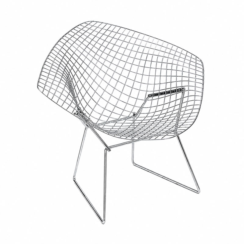 Angers Nantes Paris Bordeaux Rennes Tours Mans Lyon Lille Pouliguen Icônes Fauteuil Diamant Knoll Chrome Quickship Harry Bertoia 4