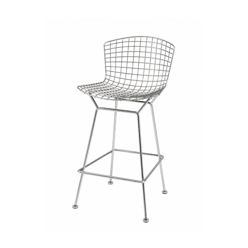 Angers Nantes Paris Bordeaux Rennes Tours Mans Lyon Orleans Nice Icônes Tabouret Bar Knoll Chrome Quickship Harry Bertoia dimension