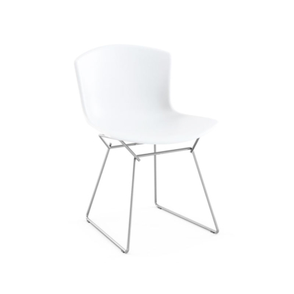 Angers Nantes Paris Bordeaux Rennes Tours Mans Poitiers Icônes chaise Knoll chrome blanc Quickship Harry Bertoia 1