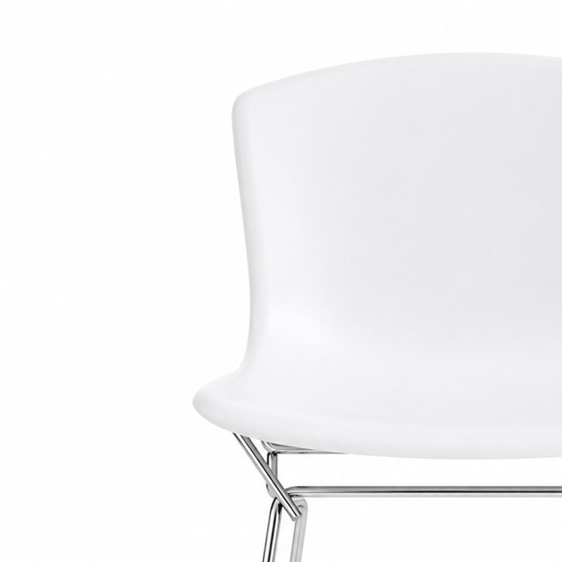 Angers Nantes Paris Bordeaux Rennes Tours Mans Poitiers Icônes chaise Knoll chrome blanc Quickship Harry Bertoia 3
