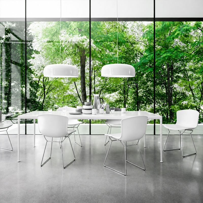 Angers Nantes Paris Bordeaux Rennes Tours Mans Poitiers Icônes chaise Knoll chrome blanc Quickship Harry Bertoia 7