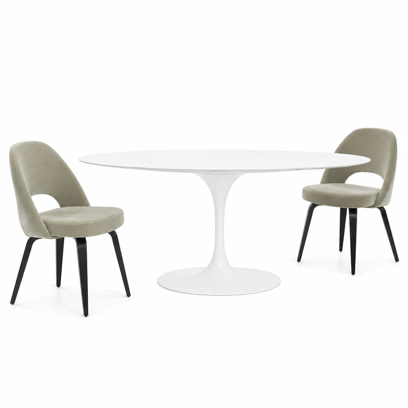 Angers Nantes Paris Calvi Bordeaux Rennes Rochelle Nice Icônes table Saarinen Ovale 198 Knoll Stratifié Blanc Quickship 3