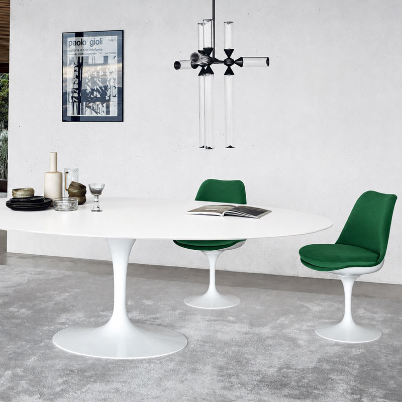 Angers Nantes Paris Calvi Bordeaux Rennes Rochelle Nice Icônes table Saarinen Ovale 198 Knoll Stratifié Blanc Quickship 4