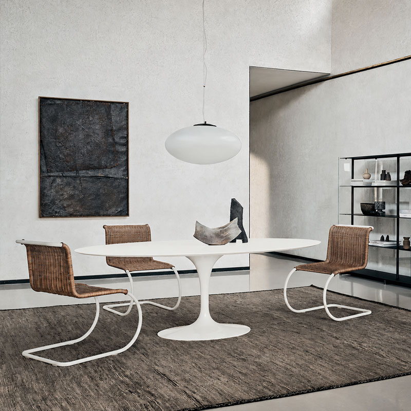 Angers Nantes Paris Calvi Bordeaux Rennes Rochelle Nice Icônes table Saarinen Ovale 198 Knoll Stratifié Blanc Quickship 5