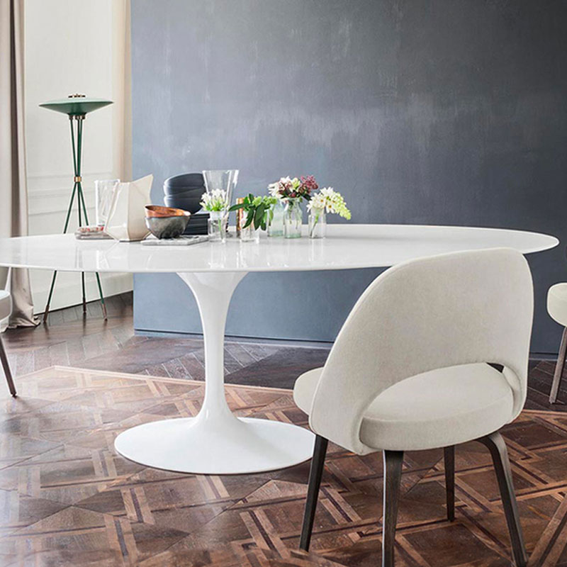 Angers Nantes Paris Calvi Bordeaux Rennes Rochelle Nice Icônes table Saarinen Ovale 198 Knoll Stratifié Blanc Quickship 7