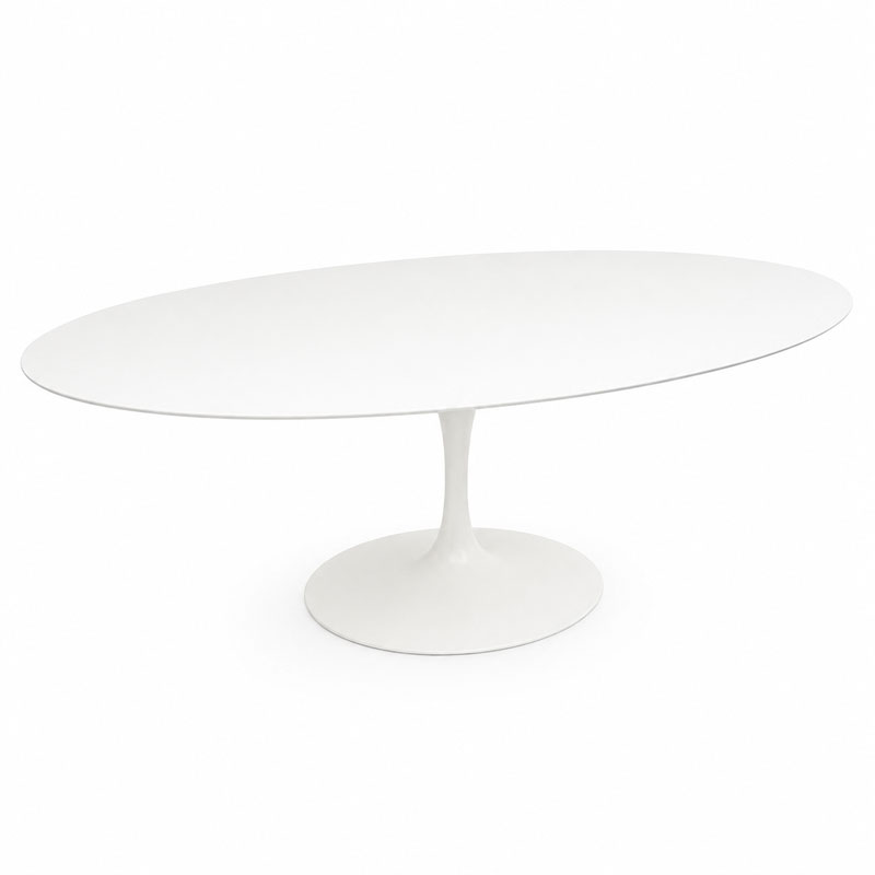 Angers Nantes Paris Cannes Rennes Sarzeau Biarritz Icônes table Saarinen Ovale 244 Knoll Stratifié Blanc Quickship 3