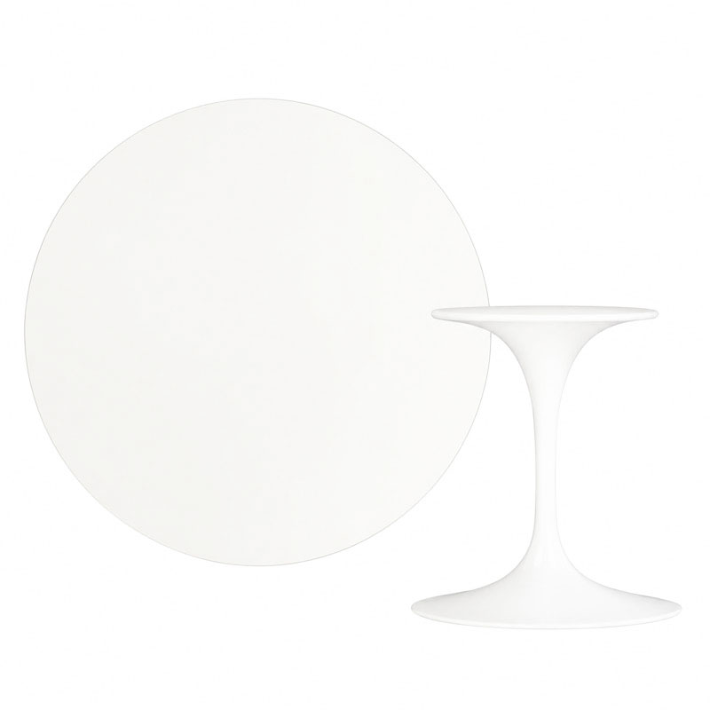 Angers Nantes Paris Lille Caen Bordeaux Rennes Sarzeau Lyon Icônes table repas Saarinen Ø120 Knoll Stratifié Blanc Quickship 0