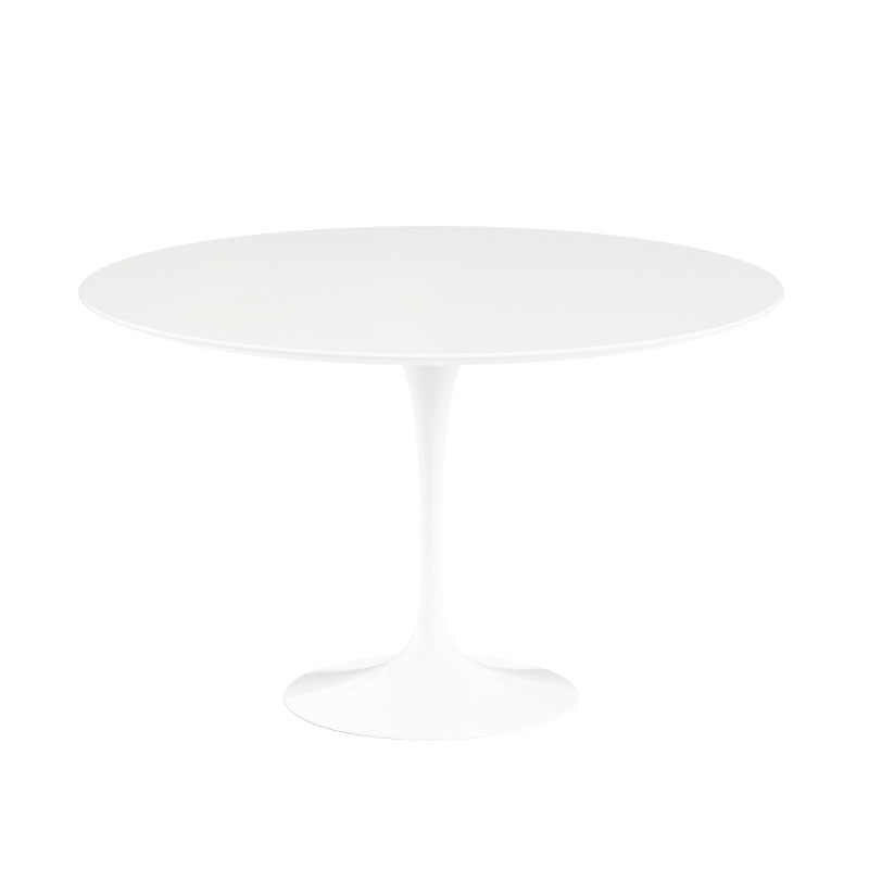Angers Nantes Paris Lille Caen Bordeaux Rennes Sarzeau Lyon Icônes table repas Saarinen Ø120 Knoll Stratifié Blanc Quickship 1