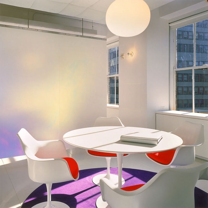 Angers Nantes Paris Lille Caen Bordeaux Rennes Sarzeau Lyon Icônes table repas Saarinen Ø120 Knoll Stratifié Blanc Quickship 5