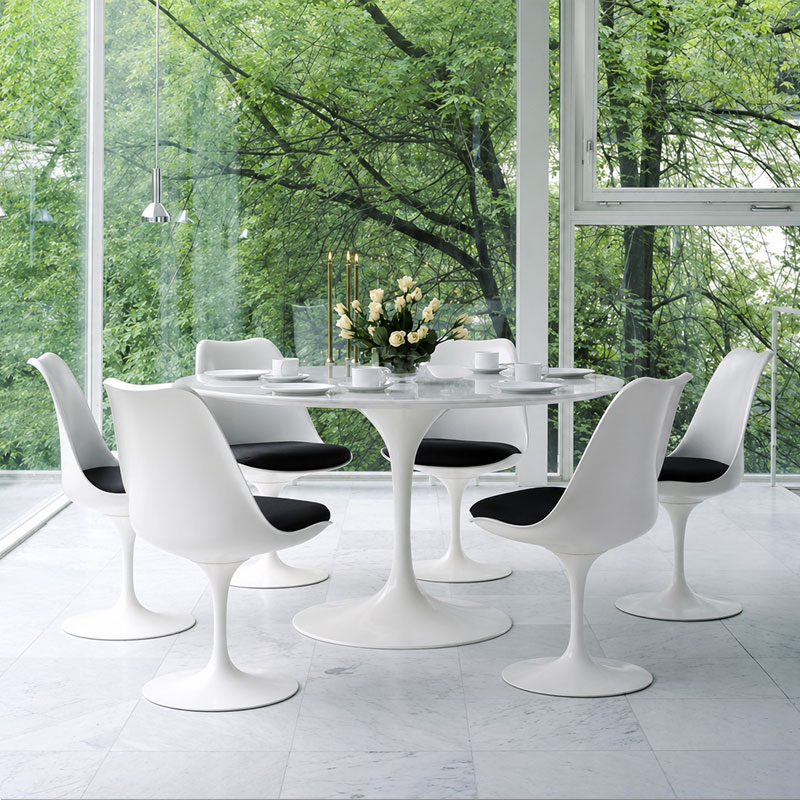 Angers Nantes Paris Poitiers Arcachon Tours Nice Niort Baule Lyon Lille Icônes Chaise Tulip Eero Saarinen Blanc Noir Knoll Quickship 5
