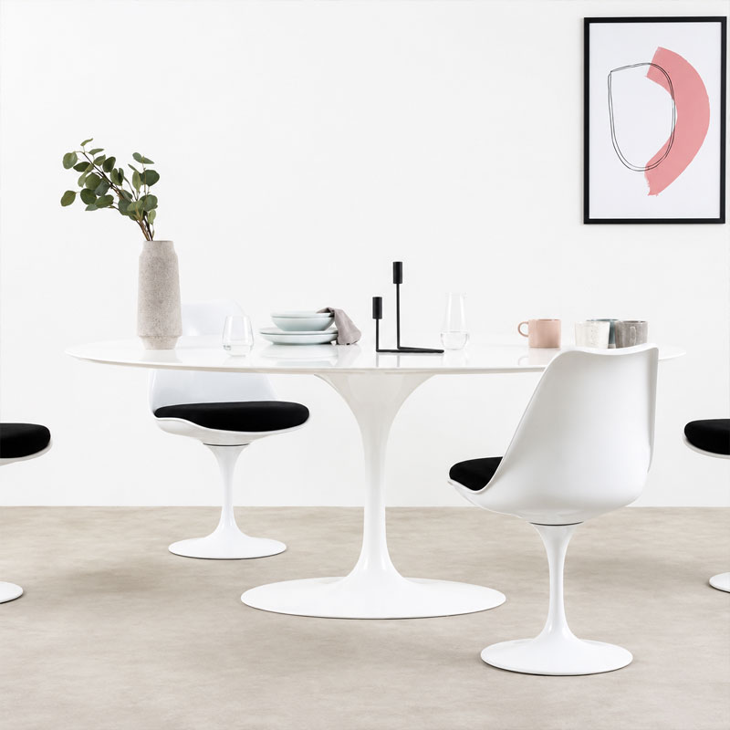Angers Nantes Paris Poitiers Arcachon Tours Nice Niort Baule Lyon Lille Icônes Chaise Tulip Eero Saarinen Blanc Noir Knoll Quickship 6