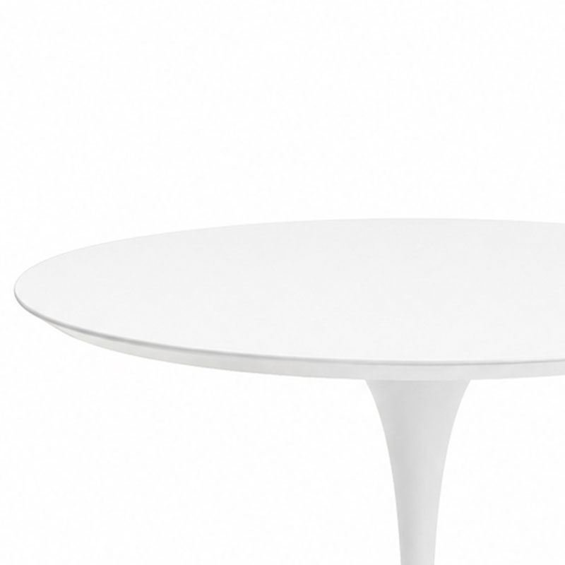 Angers Nantes Paris Rennes Baule Bordeaux Rennes Tours Lyon Icônes table repas Saarinen Ø107 Knoll Stratifié Blanc Quickship
