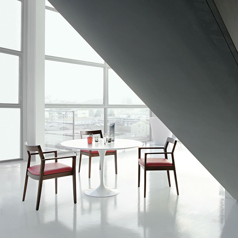 Angers Nantes Paris Rennes Baule Bordeaux Rennes Tours Lyon Icônes table repas Saarinen Ø107 Knoll Stratifié Blanc Quickship 2