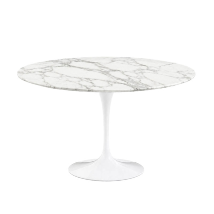 Angers Nantes Paris Tours Bordeaux Rennes Laval Tours Icônes Table repas Saarinen Ø120 Knoll marbre Arabescato Quickship 0