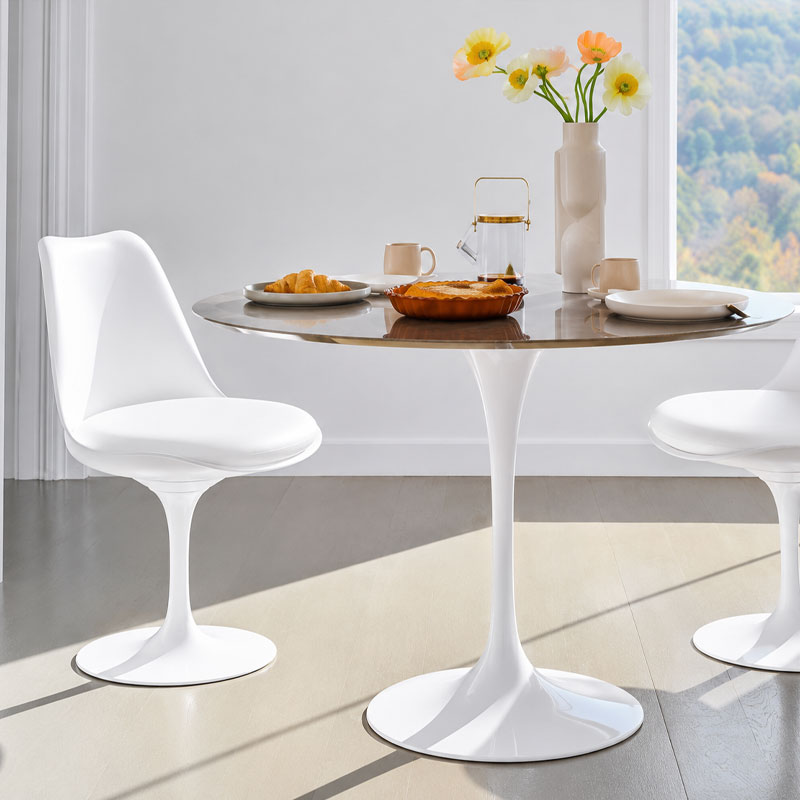 Angers Nantes Paris rennes Arcachon Tours Nice Niort Baule Ancenis Icônes Chaise Tulip Eero Saarinen Blanc Vinyl Blanc Knoll Quickship 2