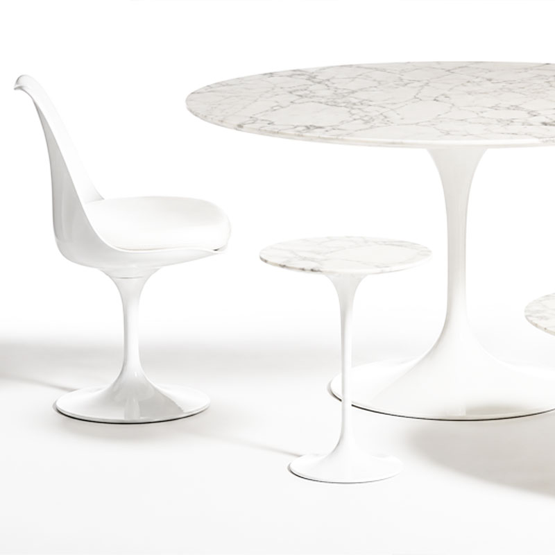 Angers Nantes Paris rennes Arcachon Tours Nice Niort Baule Ancenis Icônes Chaise Tulip Eero Saarinen Blanc Vinyl Blanc Knoll Quickship 6