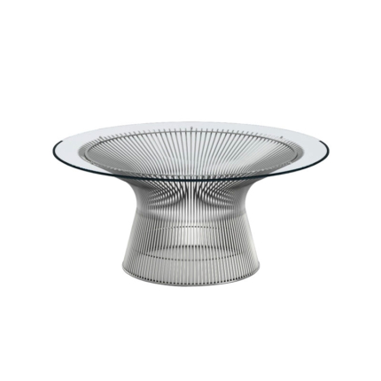 Angers Nice Paris Bordeaux Rennes Laval Tours Lyon Icônes table Basse Knoll Platner Nickel Chrome Quickship 91,5 Warren 1