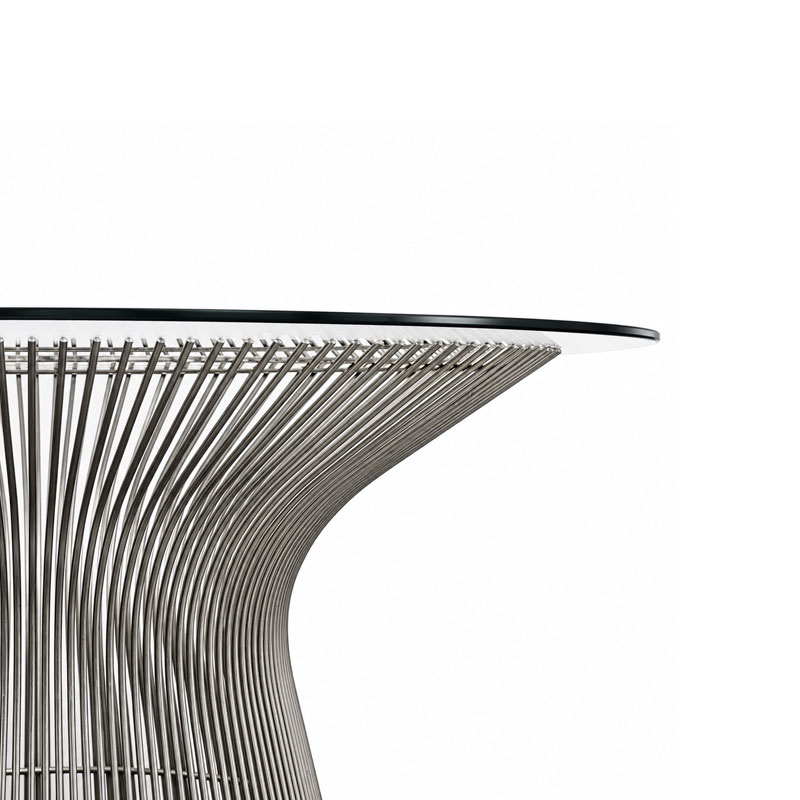 Angers Nice Paris Bordeaux Rennes Laval Tours Lyon Icônes table Basse Knoll Platner Nickel Chrome Quickship 91,5 Warren 8