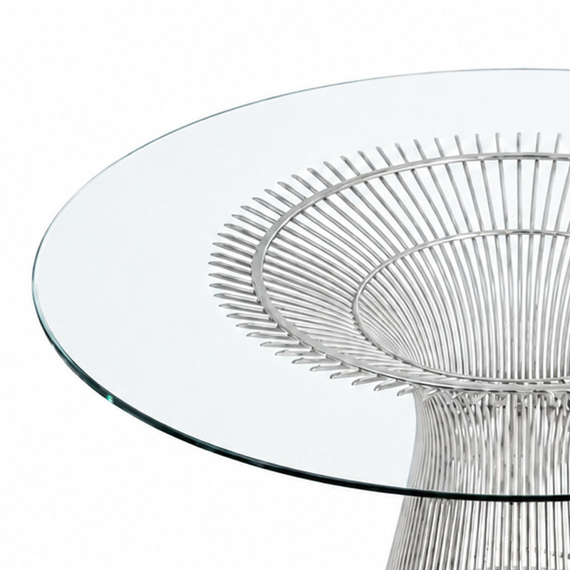 Angers Nice Paris Bordeaux Rennes Nantes Tours Niort Icônes Table Repas Knoll Platner Nickel Chrome Quickship Ø135 Warren 3