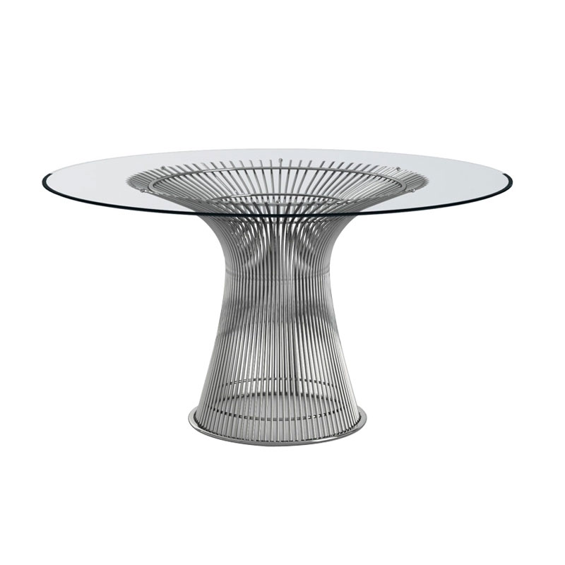 Angers Nice Paris Bordeaux Rennes Nantes Tours Niort Icônes Table Repas Knoll Platner Nickel Chrome Quickship Ø135 Warren 8