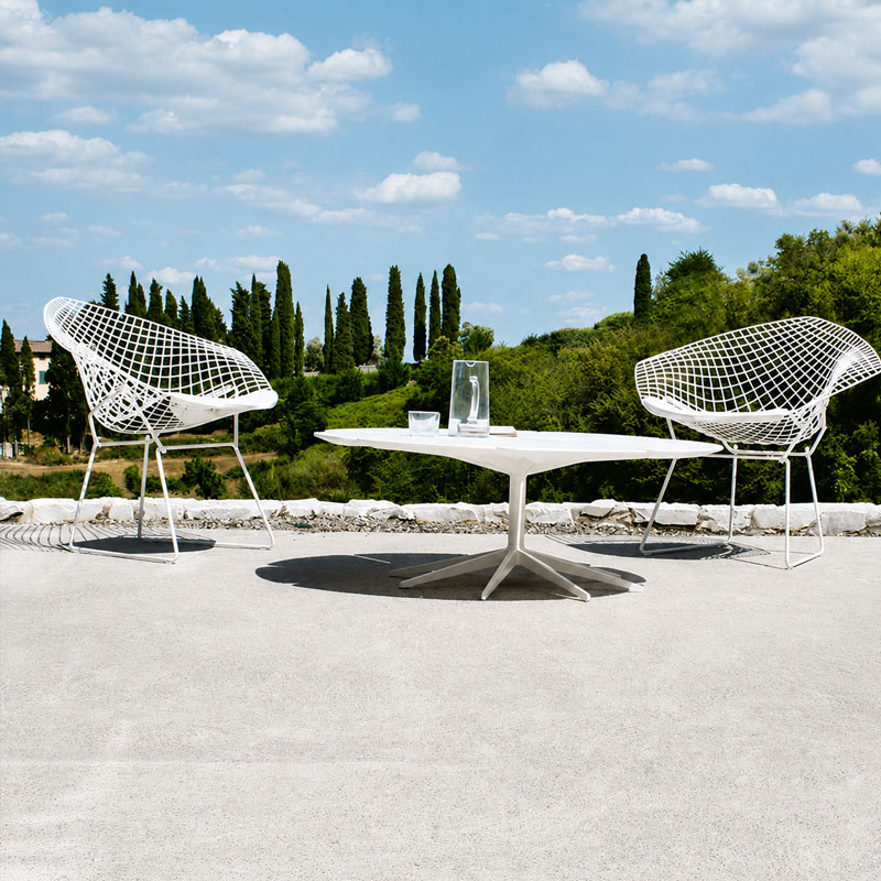 Angers Paris Pornichet Biarritz Sarzeau Touquet Menton Nice Icônes Fauteuil Lyon Diamant Knoll  Quickship Harry Bertoia Outdoor 5