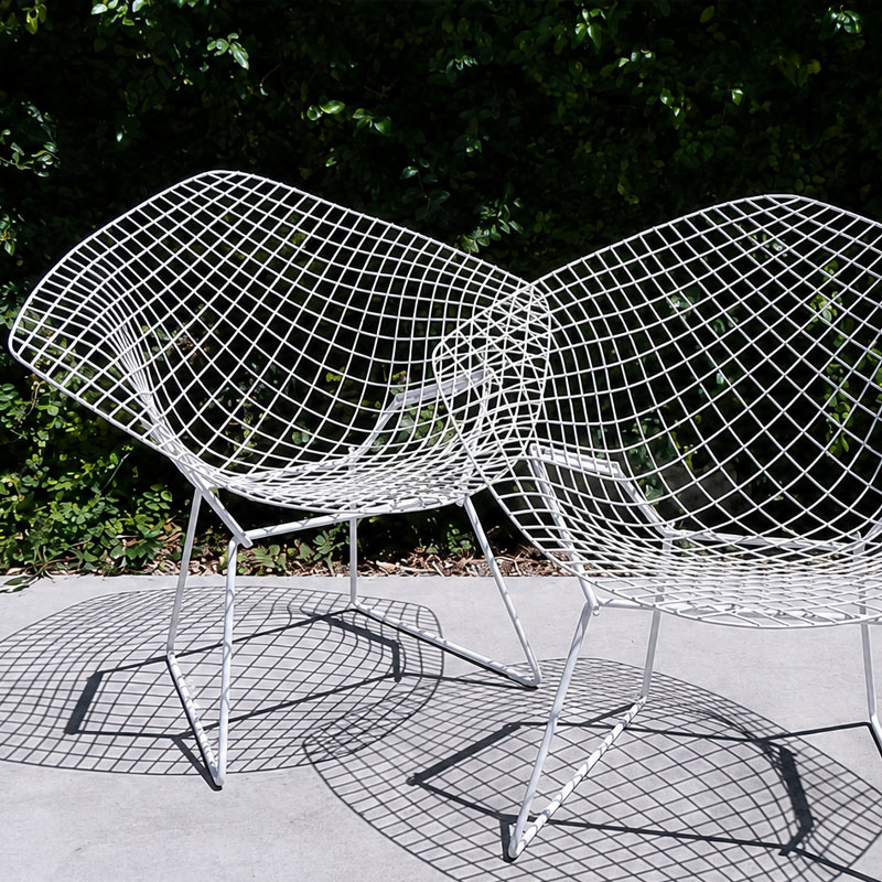 Angers Paris Pornichet Biarritz Sarzeau Touquet Menton Nice Icônes Fauteuil Lyon Diamant Knoll  Quickship Harry Bertoia Outdoor 7