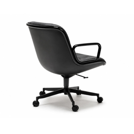 Knoll Fauteuil Direction Bureau Pollock Noir Cuir Volo Chrome Charles Executive Icônes Angers Nantes Tours Paris Bordeaux Rennes Lyon Nice 3