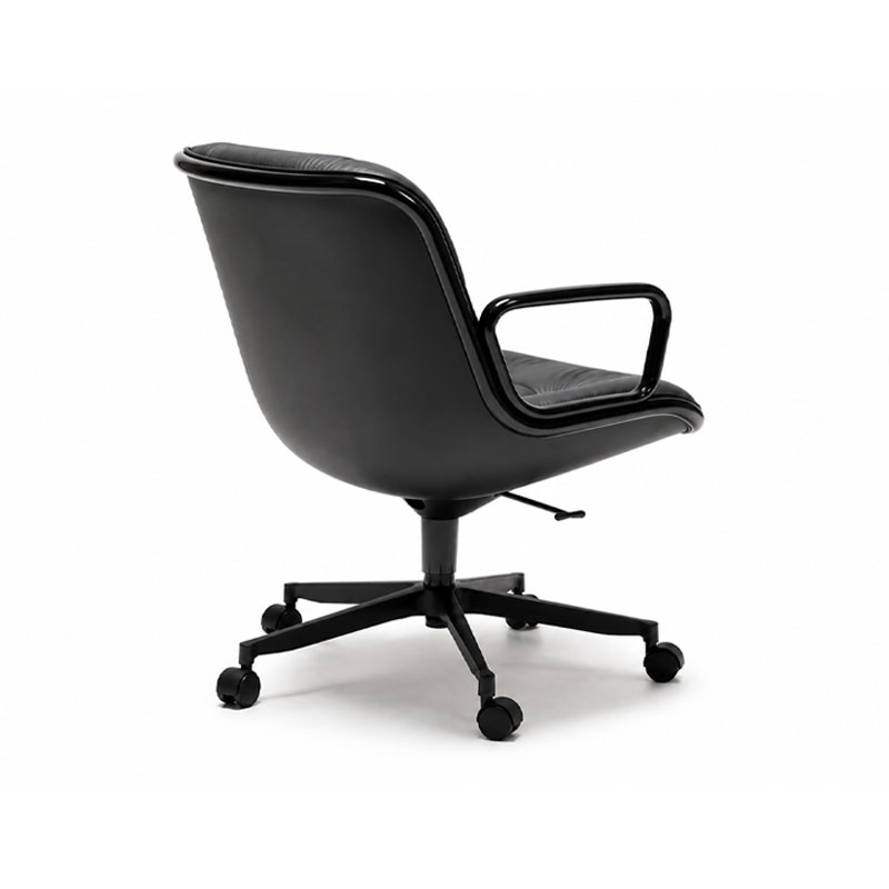 Knoll Fauteuil Direction Bureau Pollock Noir Cuir Volo Chrome Charles Executive Icônes Angers Nantes Tours Paris Bordeaux Rennes Lyon Nice 3