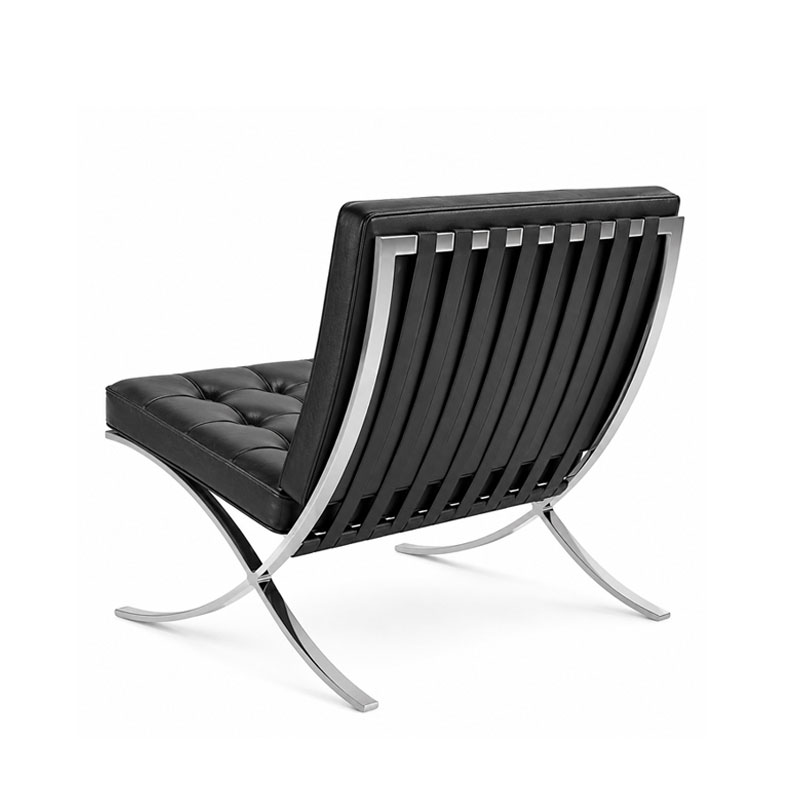 knoll Laval fauteuil barcelona cuir venezia noir chrome quickship icônes