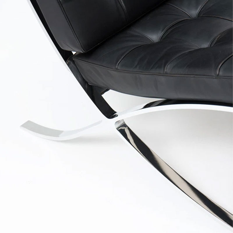 knoll Orleans fauteuil barcelona cuir venezia noir chrome quickship icônes