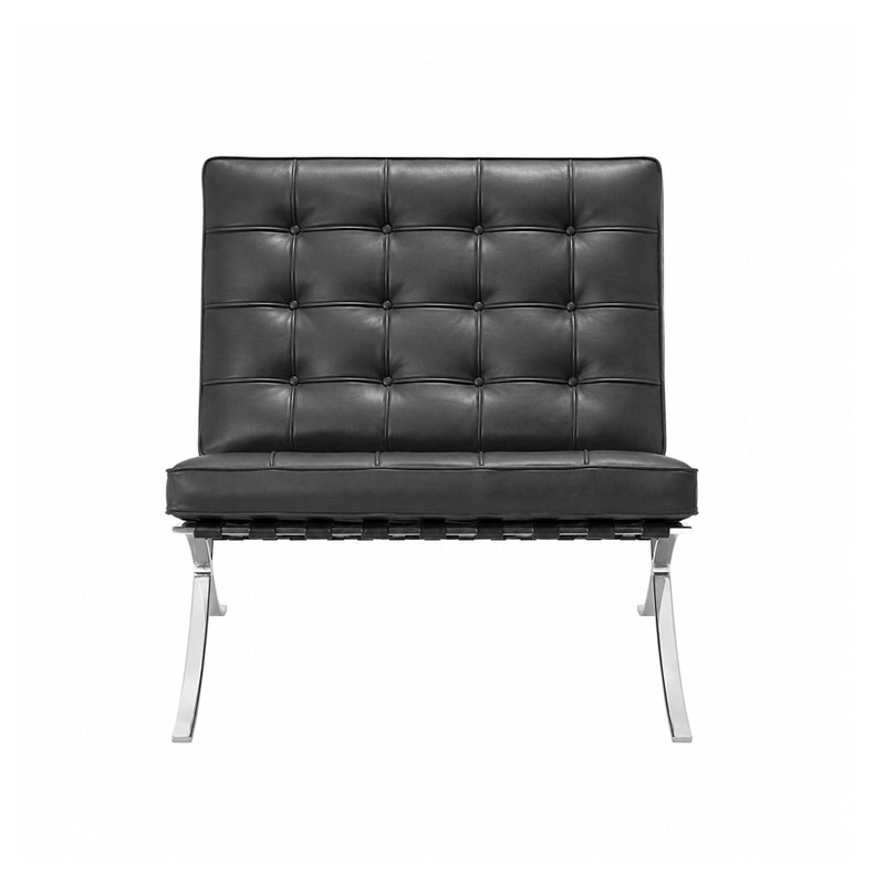 knoll Tours fauteuil barcelona cuir venezia noir chrome quickship icônes