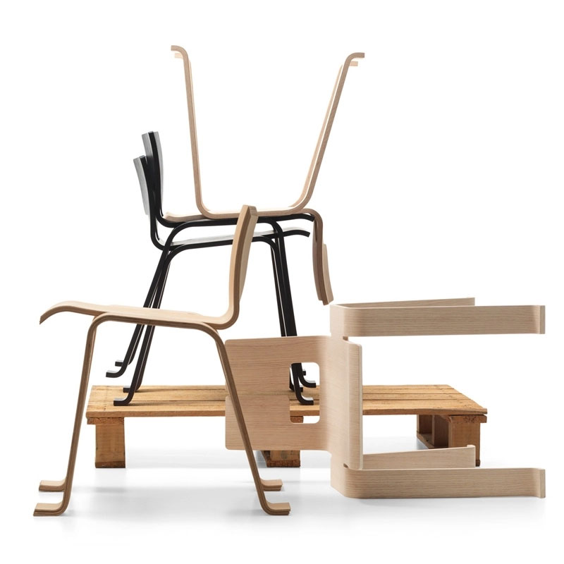 Angers Nantes Paris Bordeaux Nice Tours Mans Rennes Icônes Cassina Chaise Tokyo Ombra Bois Charlotte Perriand Noir Corbusier 3