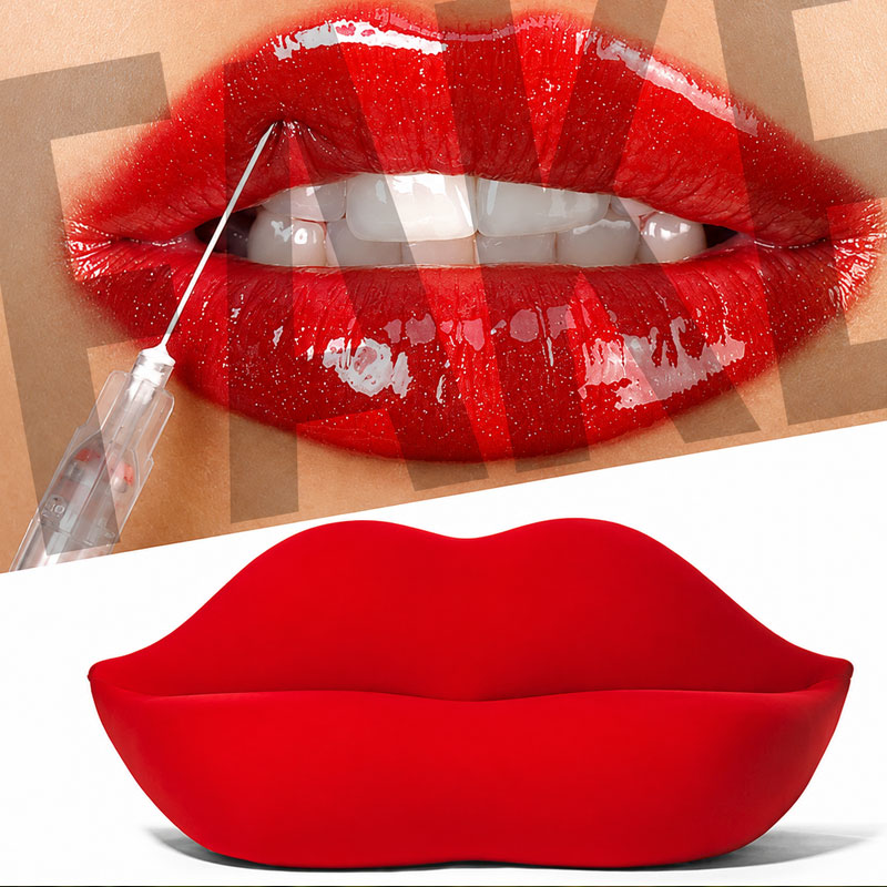 Gufram Bocca Canapé Rouge Bouche Dali STUDIO 65 Design Icônes Paris Lyon Nantes Rennes Tours Lille Bordeaux Nice 9