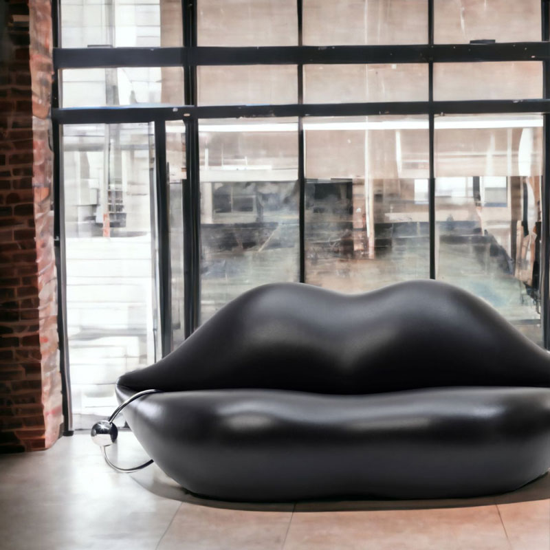 Gufram Bocca Canapé Noir Bouche Dali Percing STUDIO 65 Design Icônes Paris Lyon Nantes Rennes Tours Lille Bordeaux Nice Marseille 2