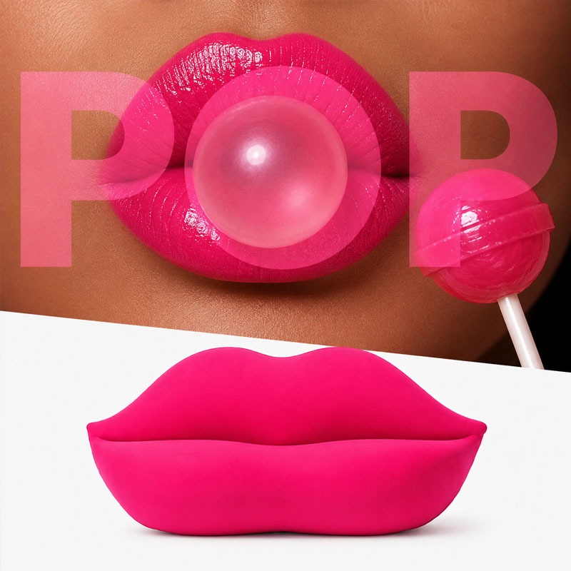 Gufram Bocca Canapé Rose Pink Lady Bouche Dali STUDIO 65 Design Icônes Paris Lyon Nantes Rennes Tours Lille Bordeaux Nice 7