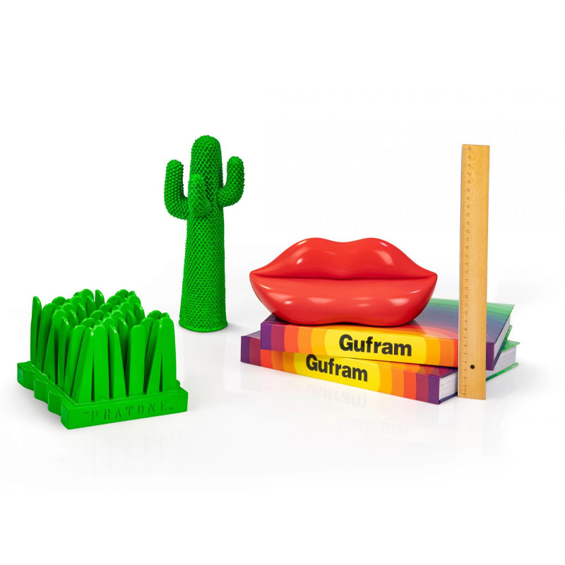 Gufram Bocca Guframini cactus Vert dimension Deco Mousse STUDIO 65 Design Icônes Paris Lyon Nantes Rennes Tours Lille Bordeaux Nice Marseille 7