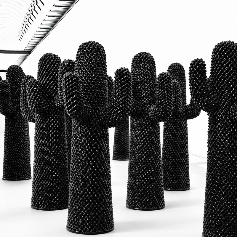 Gufram Cactus Porte Manteau sculpture Noir Mousse Drocco Mello Icônes Paris Lyon Nantes Rennes Tours Lille Bordeaux Nice 0