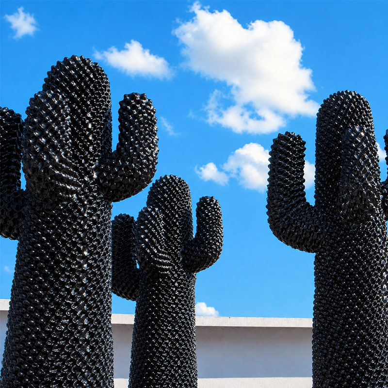Gufram Cactus Porte Manteau sculpture Noir Mousse Drocco Mello Icônes Paris Lyon Nantes Rennes Tours Lille Bordeaux Nice 7