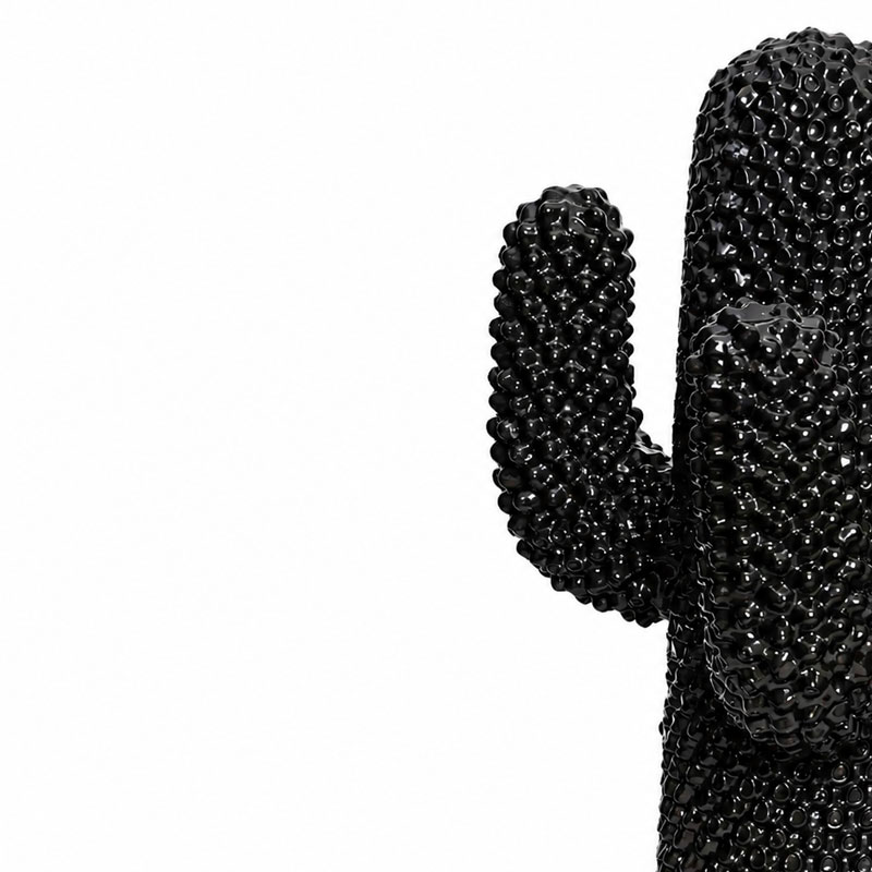 Gufram Cactus Porte Manteau sculpture Noir Mousse Drocco Mello Icônes Paris Lyon Nantes Rennes Tours Lille Bordeaux Nice 8