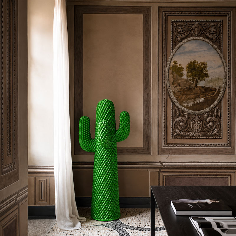 Gufram Cactus Porte Manteau sculpture Vert Mousse Drocco Mello Icônes Paris Lyon Nantes Rennes Tours Lille Bordeaux Nice