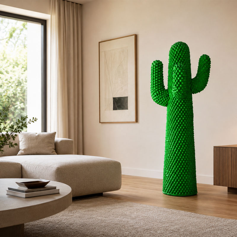 Gufram Cactus Porte Manteau sculpture Vert Mousse Drocco Mello Icônes Paris Lyon Nantes Rennes Tours Lille Bordeaux Nice 1