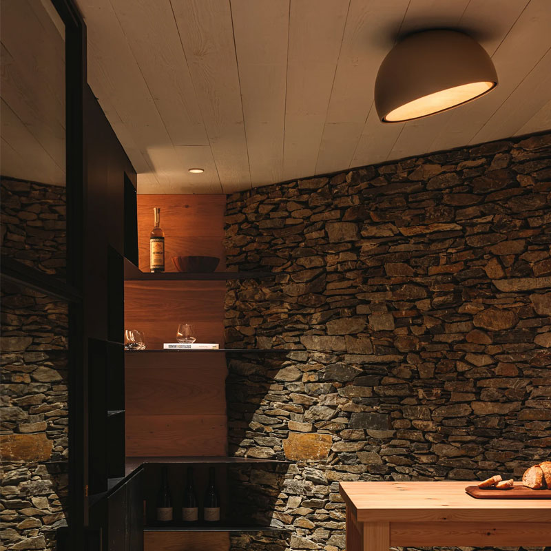Vibia Plafonnier Duo Luminaire Bois chêne dôme coupole Ø70 Blanc Ramos & Bassols Icônes Angers Nantes Paris Bordeaux Nice Tours Mans Rennes 4