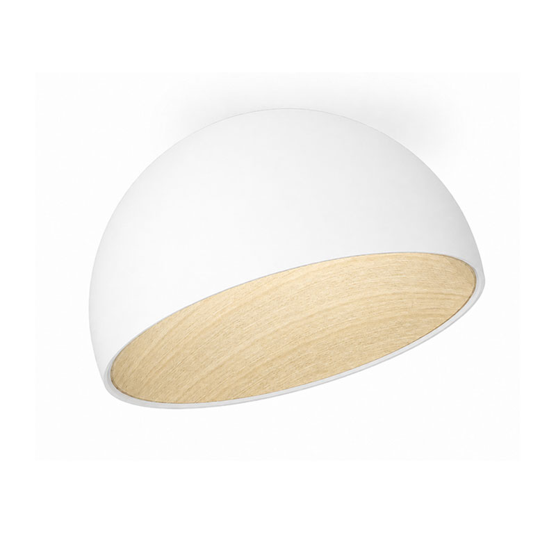 Vibia Plafonnier Duo Luminaire Bois chêne dôme coupole Ø70 Blanc Ramos & Bassols Icônes Angers Nantes Paris Bordeaux Nice Tours Mans Rennes 6