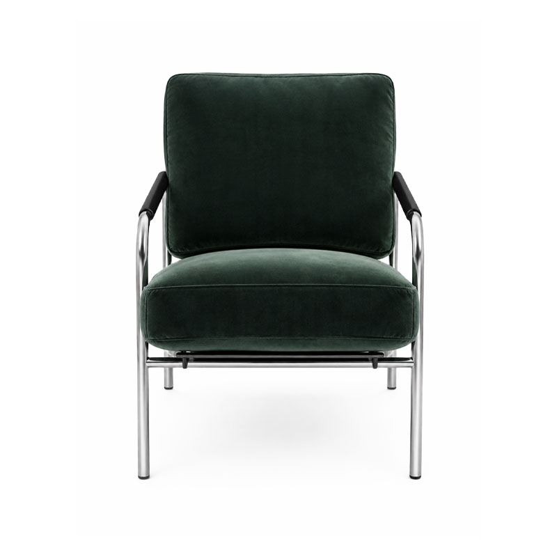 Zanotta 852 Fauteuil Suzanna Velour Vert Cuir Noir Chrome Gabriele Mucchi Icônes Angers Nantes Paris Bordeaux Tours Mans Rennes 2