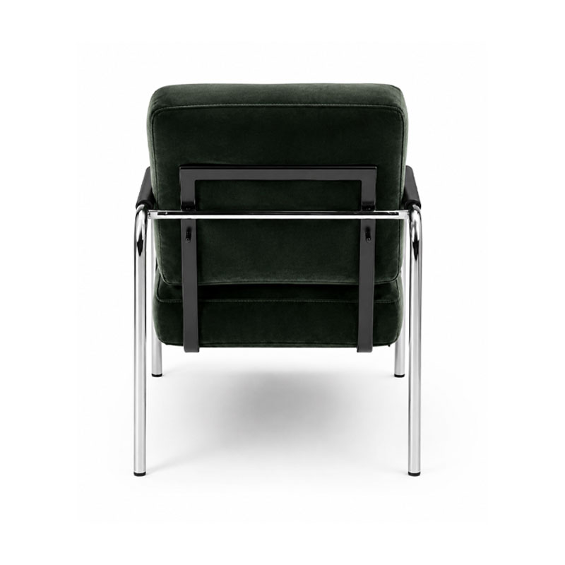 Zanotta 852 Fauteuil Suzanna Velour Vert Cuir Noir Chrome Gabriele Mucchi Icônes Angers Nantes Paris Bordeaux Tours Mans Rennes 4