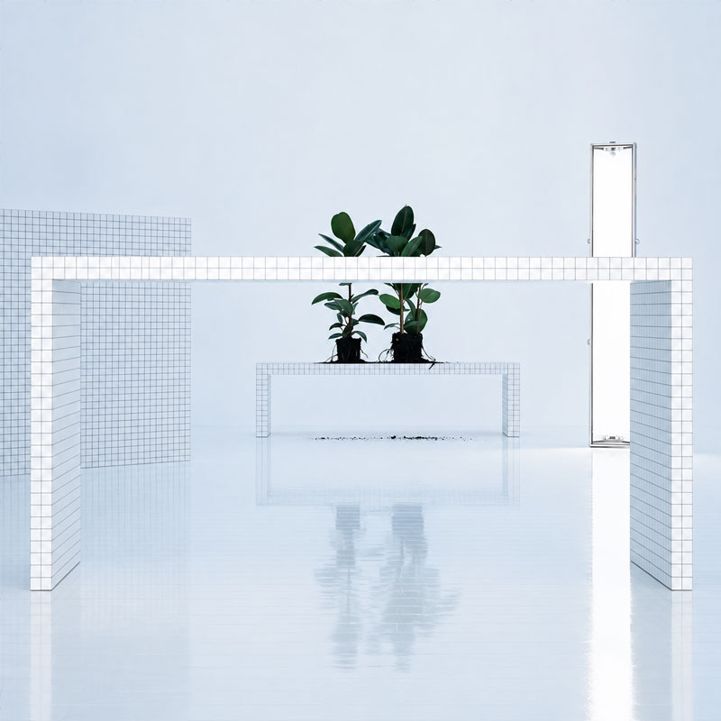 Zanotta Console Quaderna Blanc Noir quadrillage Superstudio Icônes Angers Nantes Paris Bordeaux Nice Tours Mans Rennes 3