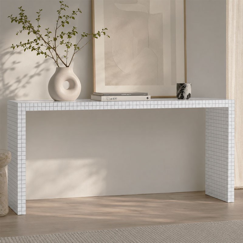 Zanotta Console Quaderna Blanc Noir quadrillage Superstudio Icônes Angers Nantes Paris Bordeaux Nice Tours Mans Rennes 5