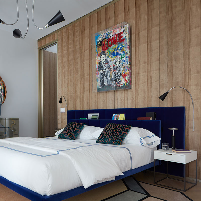 Zanotta Lit Grandala Tissu Cuir rangement Chevet 160x200 Gabriele Rosa Icônes Angers Nantes Paris Bordeaux Tours Mans Rennes Lyon Orleans