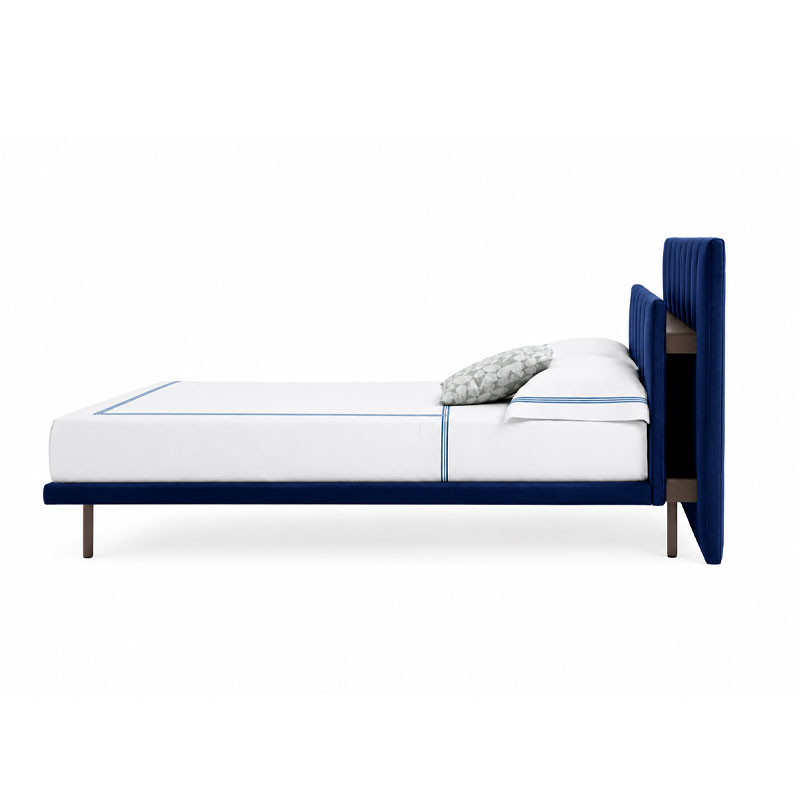 Zanotta Lit Grandala Tissu Cuir rangement Chevet 160x200 Gabriele Rosa Icônes Angers Nantes Paris Bordeaux Tours Mans Rennes Lyon Orleans 5